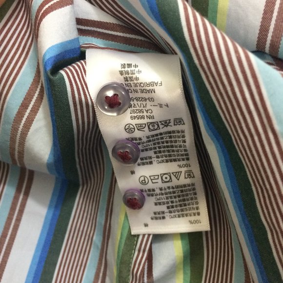 Tommy Bahama Mens Shirt Bravo Sunset Surf Stripes - Picture 16 of 16